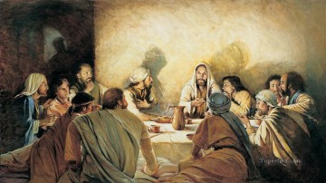 La Cène sans Judas Religieuse Christianisme Peinture à l'huile
